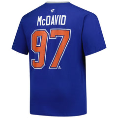 Connor McDavid Edmonton Oilers Profile Big & Tall Name & Number T-Shirt Discount