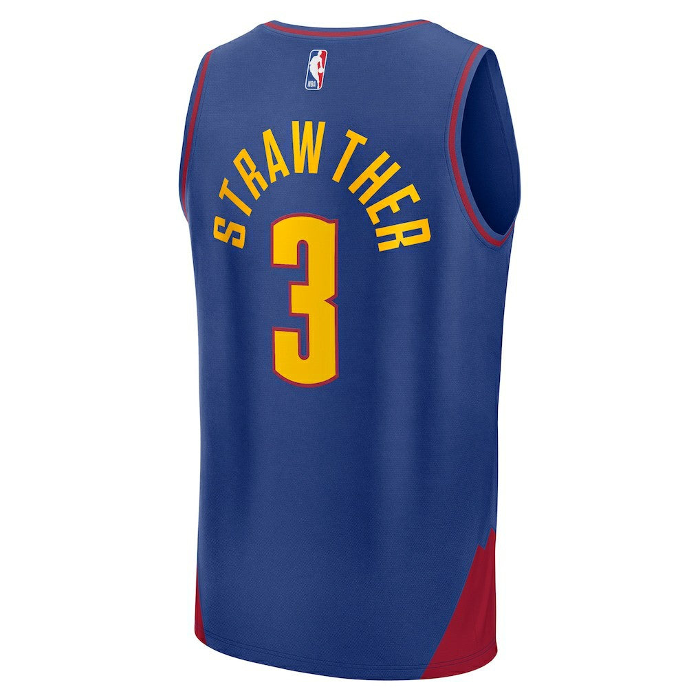 Julian Strawther Denver Nuggets Fast Break Replica Player Jersey sale Discount