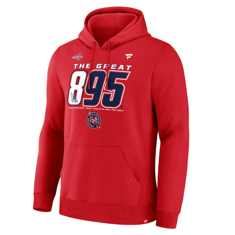 Alexander Ovechkin Washington Capitals Fanatics NHL All-Time Leading Goal Scorer The Great 895 Pullover Hoodie Outlet