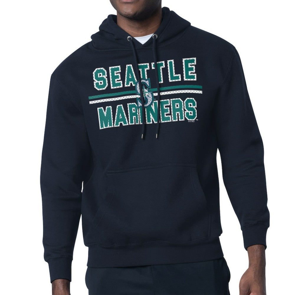 Seattle Mariners Starter Team Mesh Print Graphic Pullover Hoodie | MLB Discount