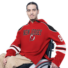 New Jersey Devils G-III Sports by Carl Banks Adaptive Wear Lord Stanley Hooded Long Sleeve Sweatshirt Outlet