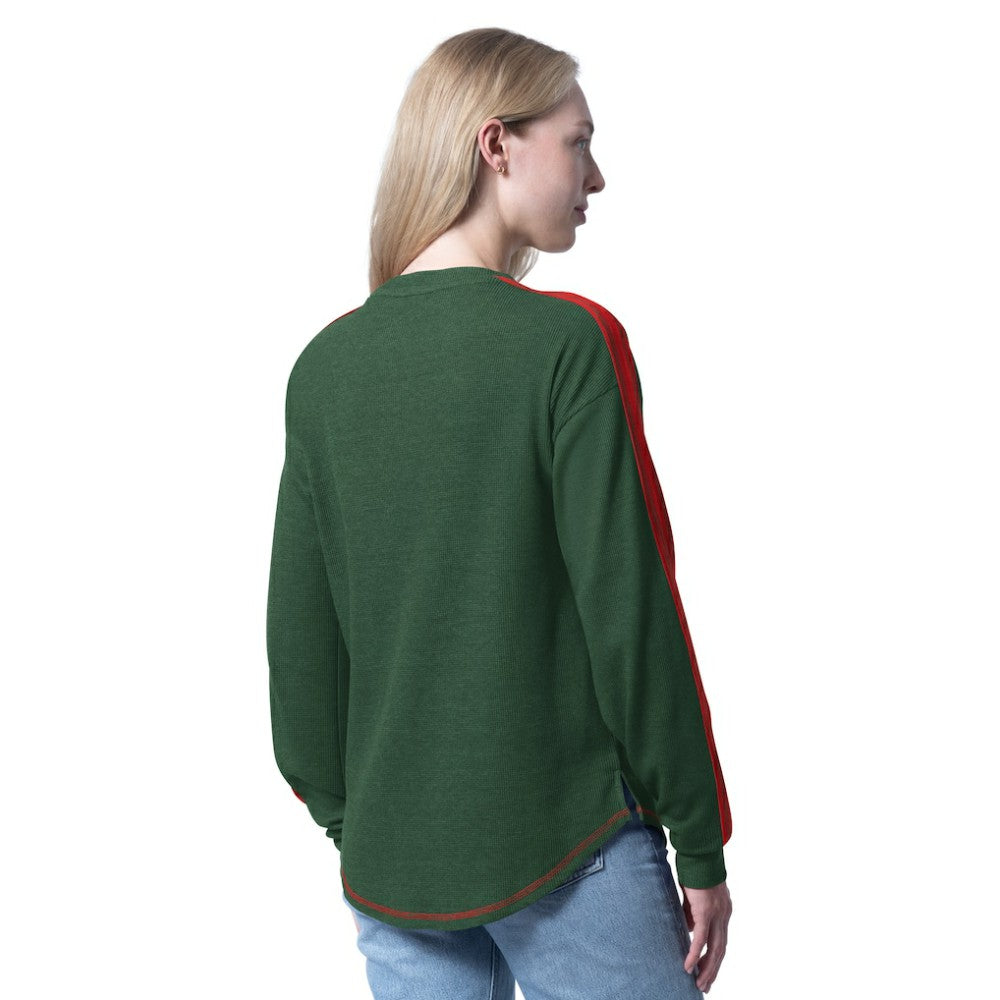Minnesota Wild G-III 4Her by Carl Banks Women's Advantage Thermal Long-Sleeve Tri-Blend T-Shirt Outlet