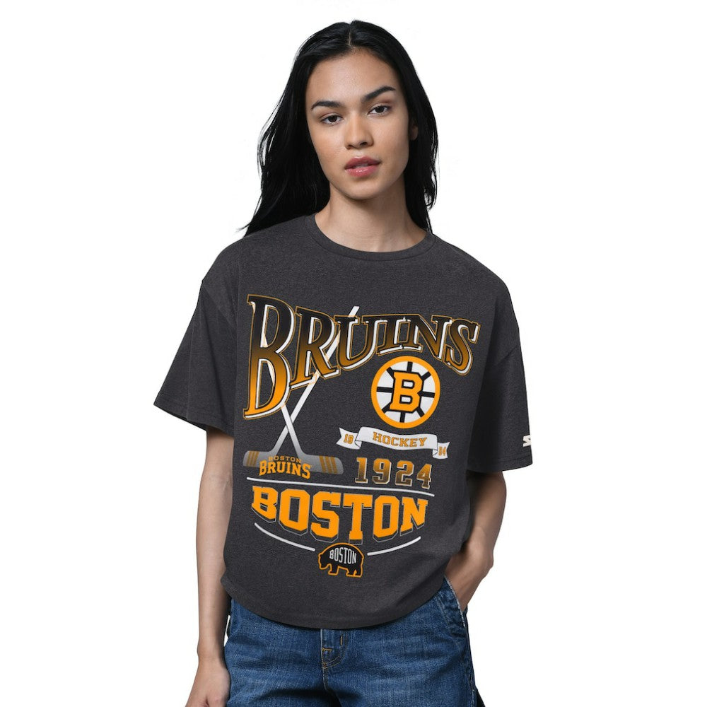 Boston Bruins Starter Women's Oversized Hall of Fame T-Shirt Discount