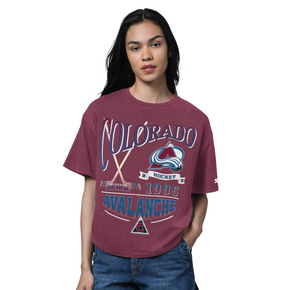Colorado Avalanche Starter Women's Oversized Hall of Fame T-Shirt Sale