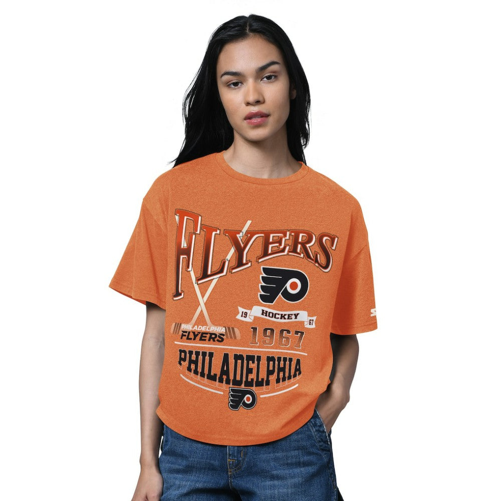 Philadelphia Flyers Starter Women's Oversized Hall of Fame T-Shirt For Sale