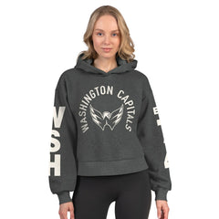 Washington Capitals Starter Women's Star Player Cropped Fleece Hoodie Discount