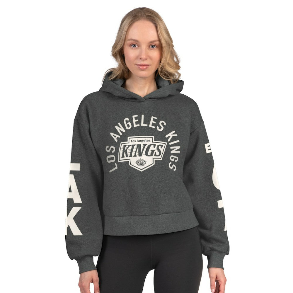 Los Angeles Kings Starter Women's Star Player Cropped Fleece Hoodie On Sale