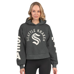 Seattle Kraken Starter Women's Star Player Cropped Fleece Hoodie Sale