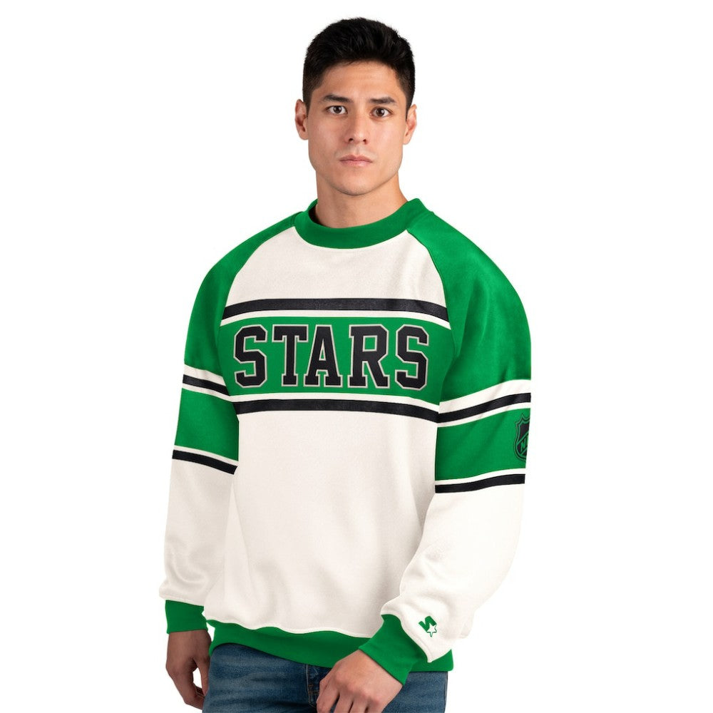 Dallas Stars Starter Male Adult Defense Fleece Crewneck Sweatshirt For Sale