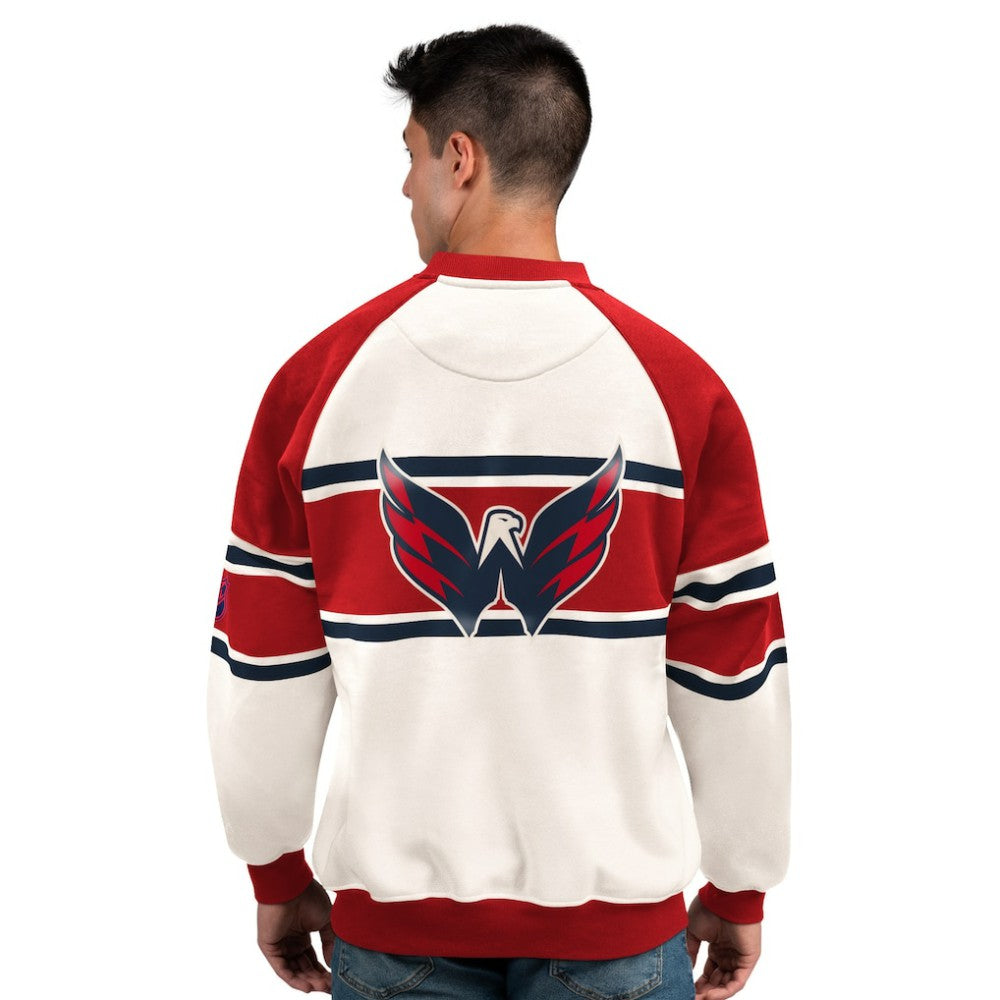 Washington Capitals Starter Male Adult Defense Fleece Crewneck Sweatshirt For Sale