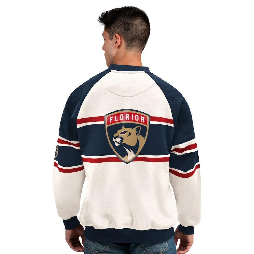 Florida Panthers Starter Male Adult Defense Fleece Crewneck Sweatshirt For Sale