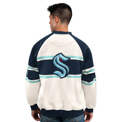 Seattle Kraken Starter Male Adult Defense Fleece Crewneck Sweatshirt Discount