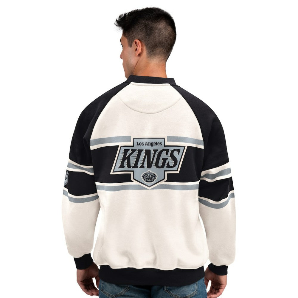 Los Angeles Kings Starter Male Adult Defense Fleece Crewneck Sweatshirt Outlet