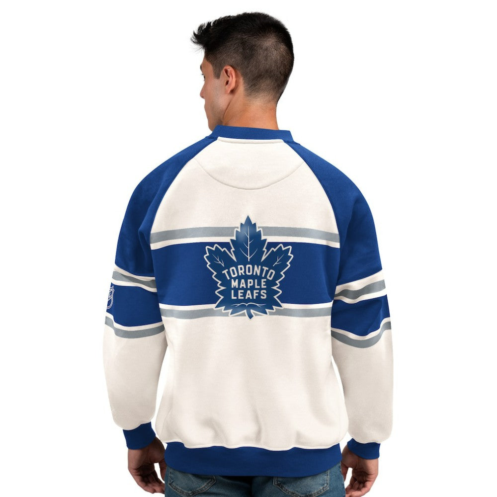 Toronto Maple Leafs Starter Male Adult Defense Fleece Crewneck Sweatshirt For Sale