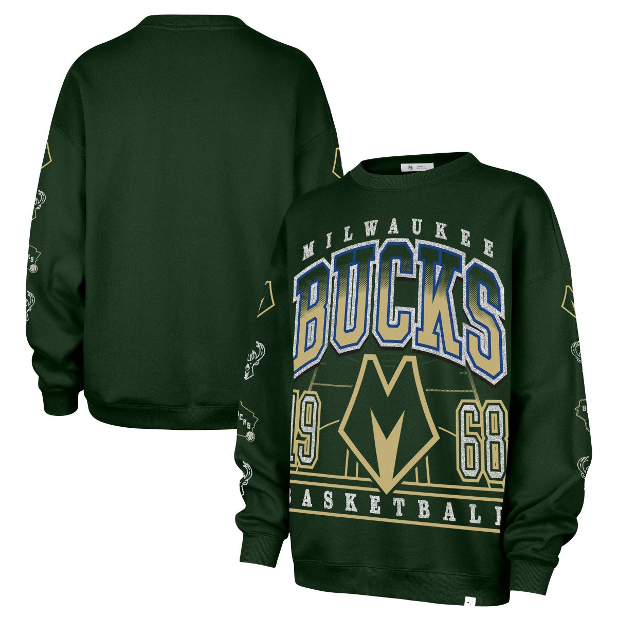 Milwaukee Bucks '47 Women's 2025/26 City Edition Go Big Oversized Sweatshirt New