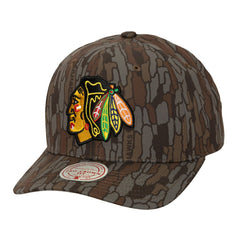 Chicago Blackhawks Mitchell & Ness Hidden Camo Pro Crown Adjustable Hat On Sale