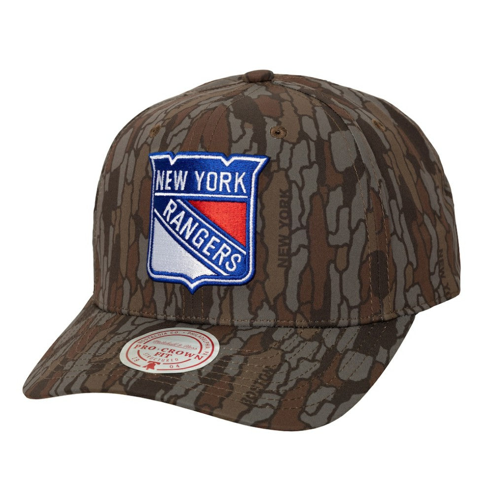 New York Rangers Mitchell & Ness Hidden Camo Pro Crown Adjustable Hat Online