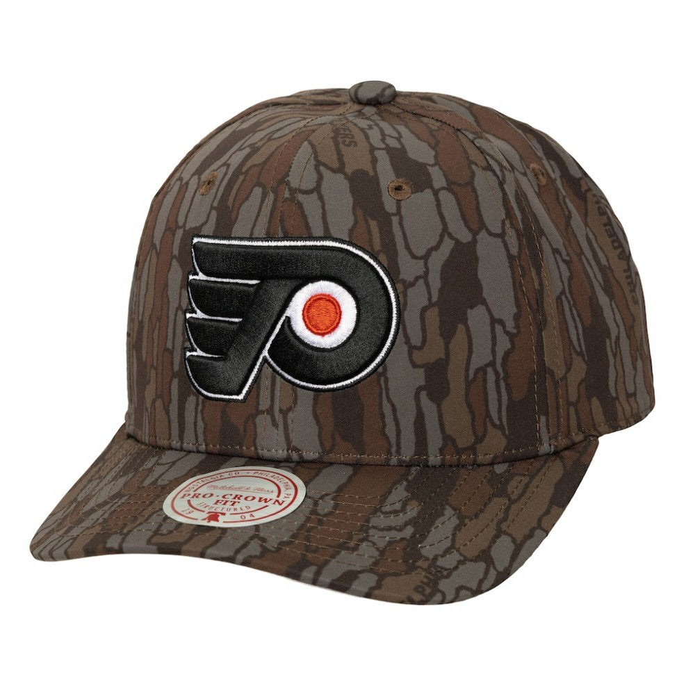 Philadelphia Flyers Mitchell & Ness Hidden Camo Pro Crown Adjustable Hat Outlet