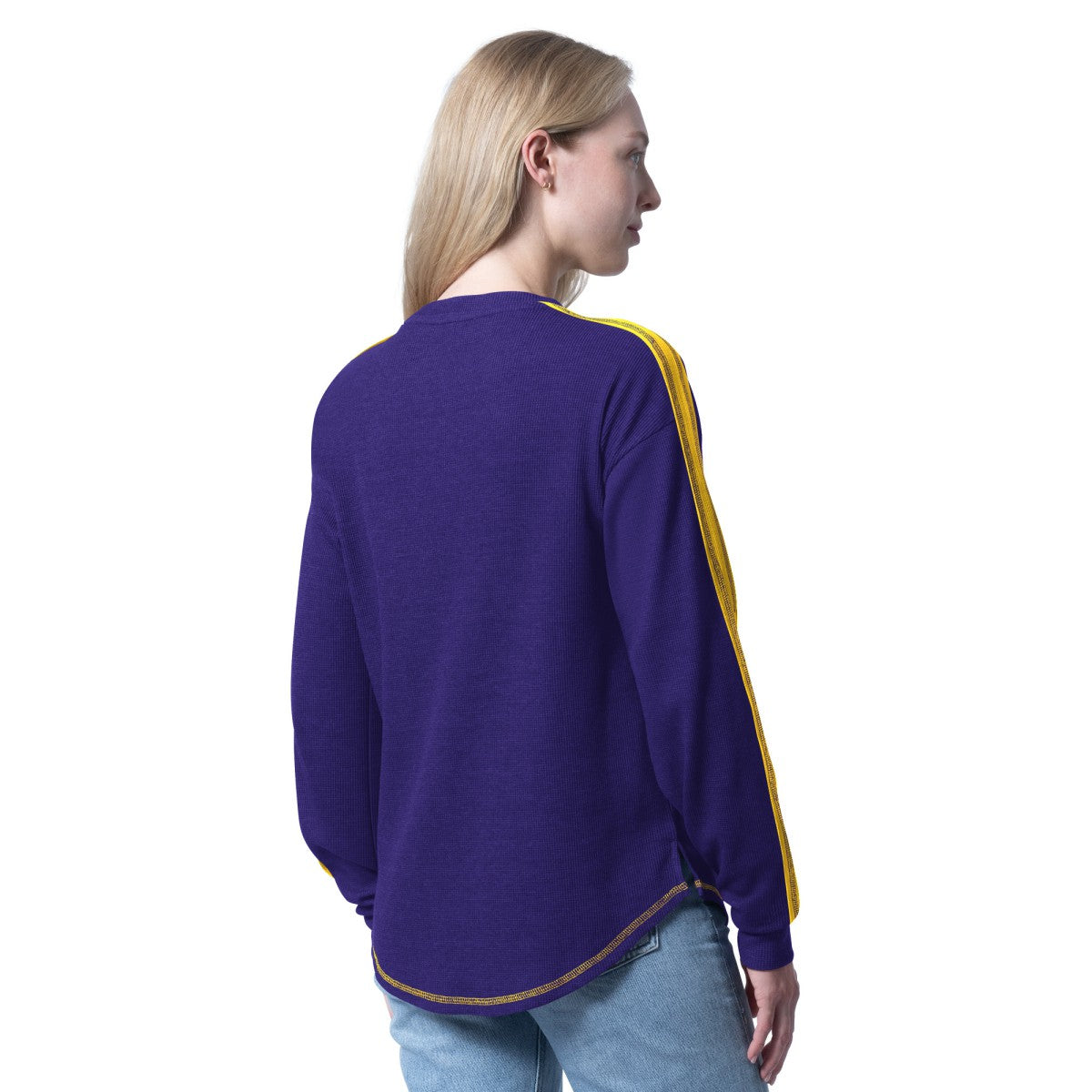 Los Angeles Lakers G-III 4Her by Carl Banks Women's Advantage Tri-Blend Long Sleeve T-Shirt New