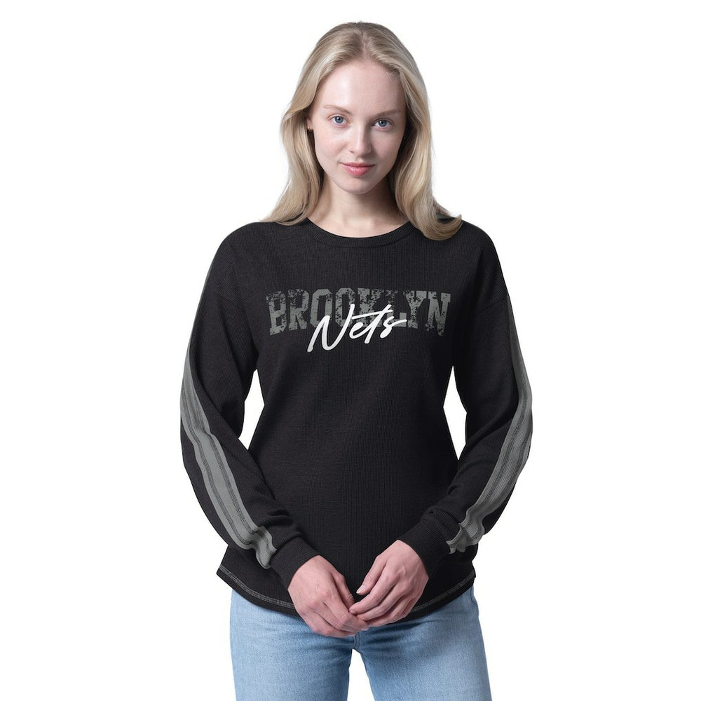 Brooklyn Nets G-III 4Her by Carl Banks Women's Advantage Tri-Blend Long Sleeve T-Shirt Online