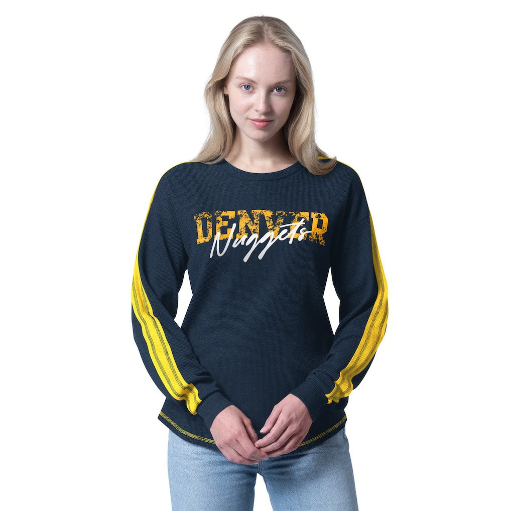 Denver Nuggets G-III 4Her by Carl Banks Women's Advantage Tri-Blend Long Sleeve T-Shirt sale Outlet