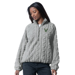 Milwaukee Bucks G-III 4Her by Carl Banks Women's Champ Half-Zip Pullover New