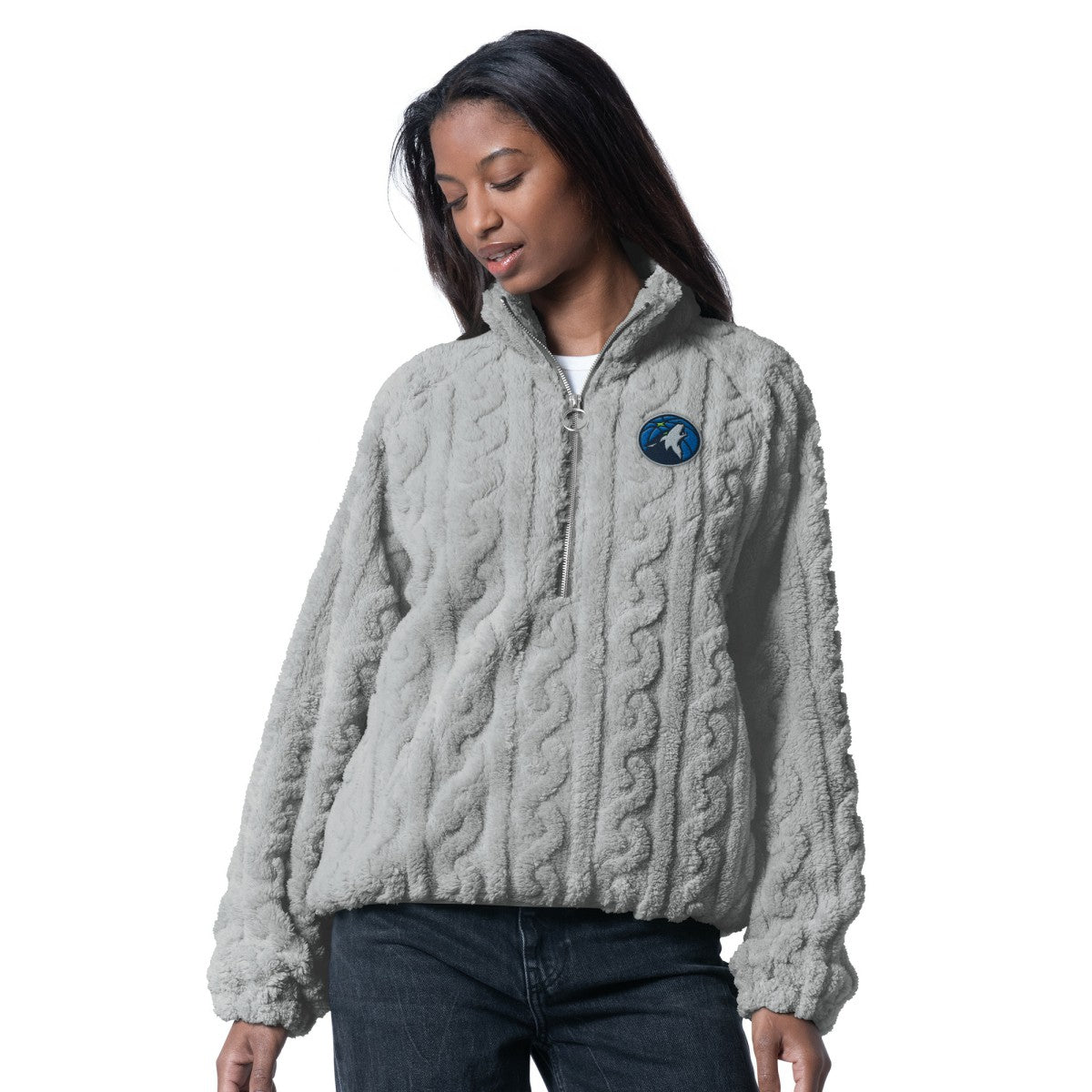 Minnesota Timberwolves G-III 4Her by Carl Banks Women's Champ Half-Zip Pullover On Sale