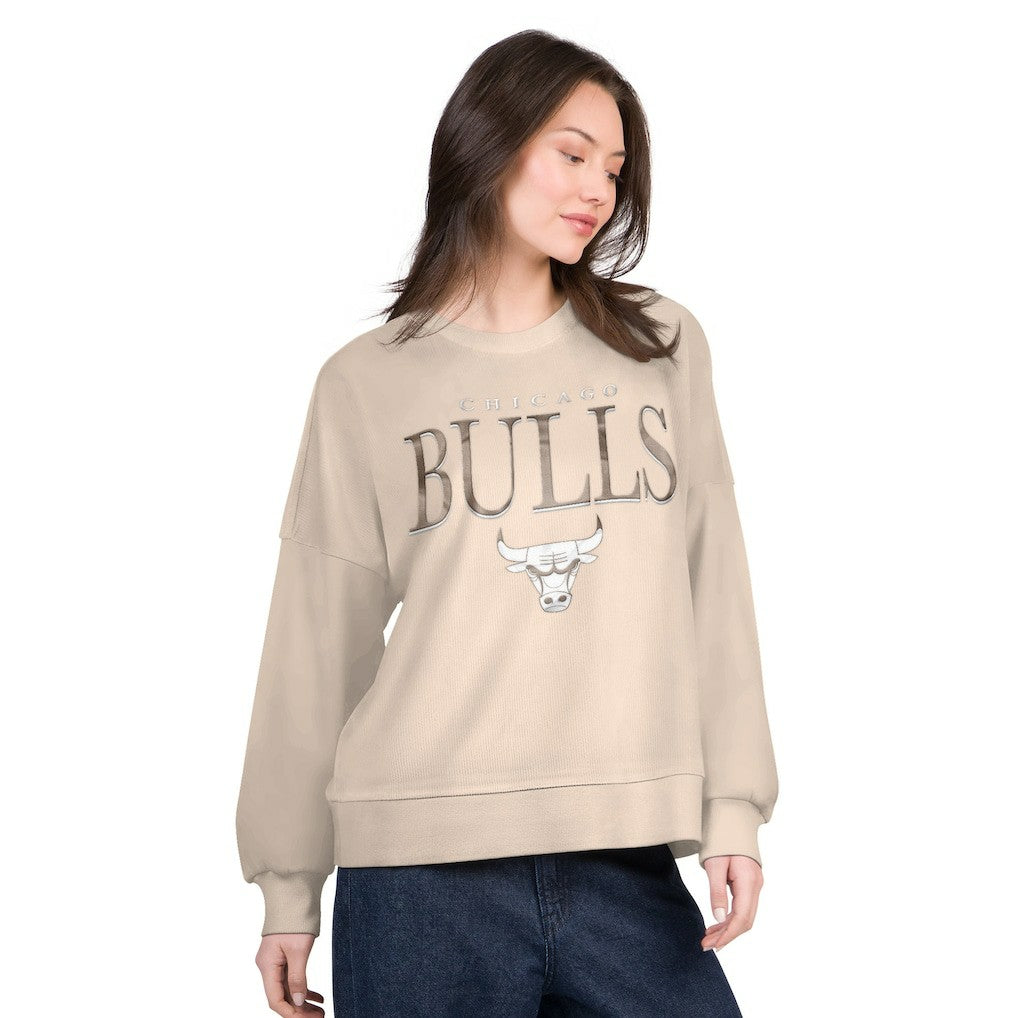 Chicago Bulls G-III 4Her by Carl Banks Women's Oversized Vet II Sweatshirt New
