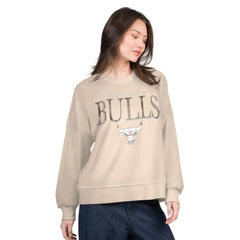 Chicago Bulls G-III 4Her by Carl Banks Women's Oversized Vet II Sweatshirt New