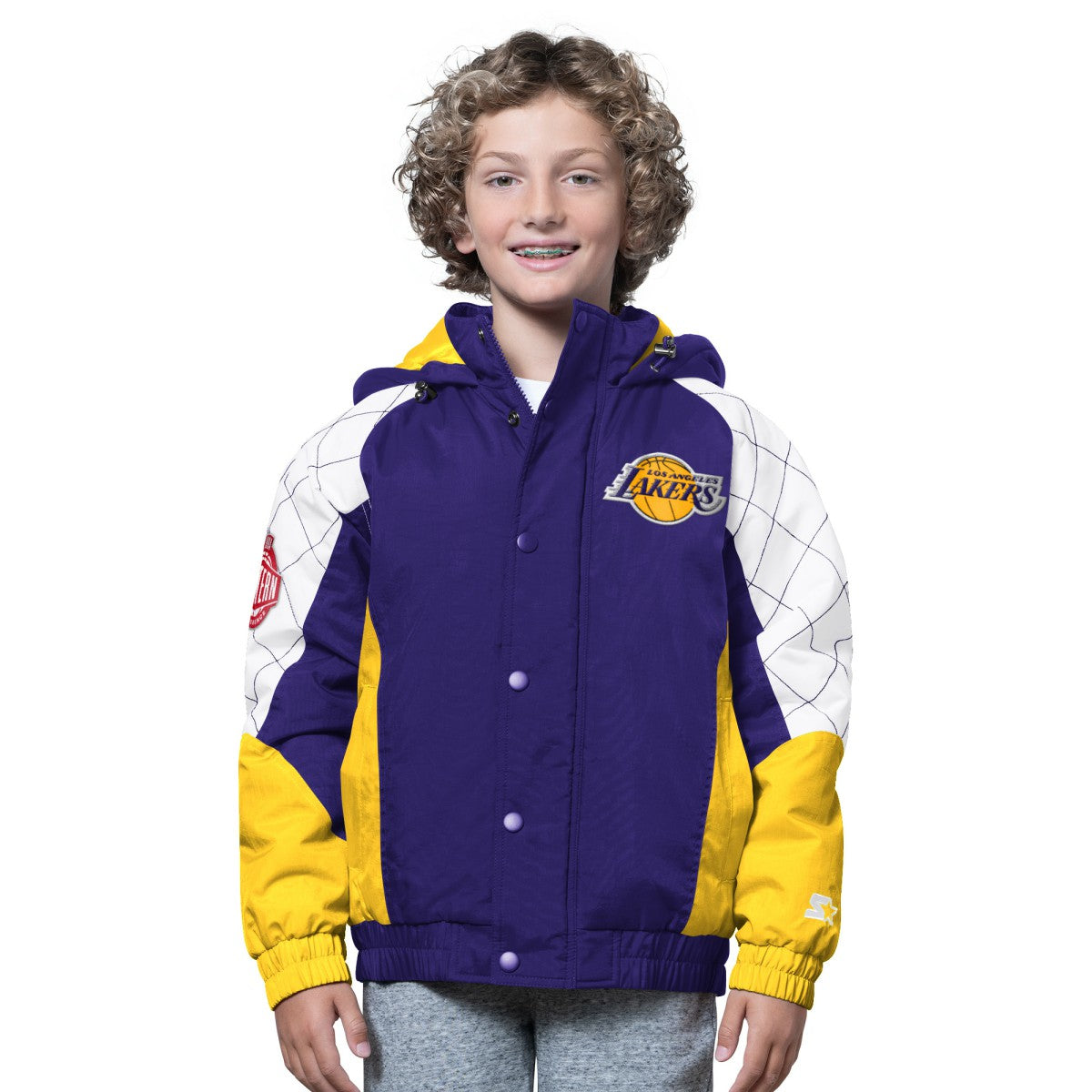 Los Angeles Lakers Starter Youth All Time Pro Jr. Full-Zip Hoodie Jacket On Sale
