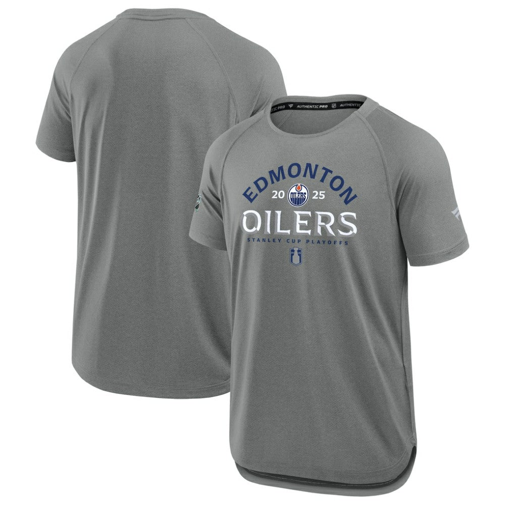 Edmonton Oilers Fanatics 2025 Stanley Cup Playoffs Authentic Pro Rink Performance T-Shirt Online