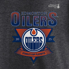 Edmonton Oilers Fanatics 2025 Stanley Cup Playoffs Crossbar Tri-Blend T-Shirt Online