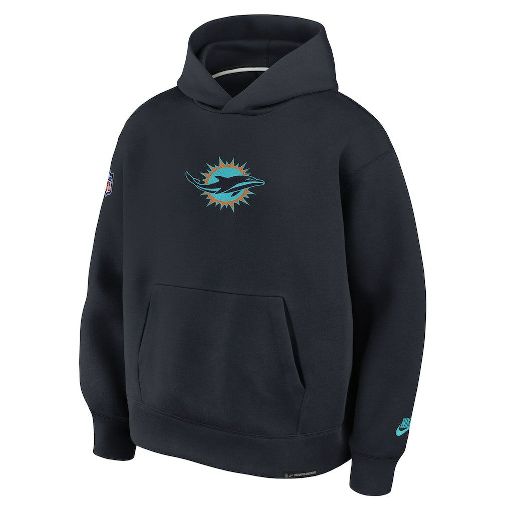 Miami Dolphins Nike 2025 Rivalries Collection Oversized Tech Fleece Hoodie