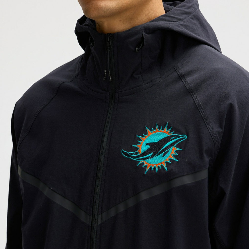 Miami Dolphins Nike 2025 Rivalries Collection Tech Raglan Full-Zip Jacket