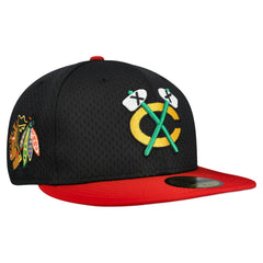 Chicago Blackhawks New Era Mesh Crown Two-Tone 59FIFTY Fitted Hat Outlet