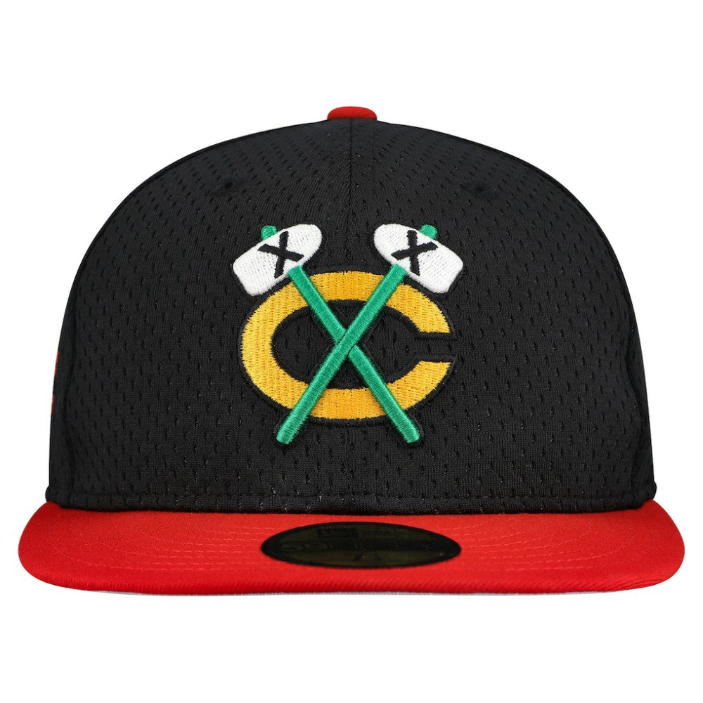 Chicago Blackhawks New Era Mesh Crown Two-Tone 59FIFTY Fitted Hat Outlet