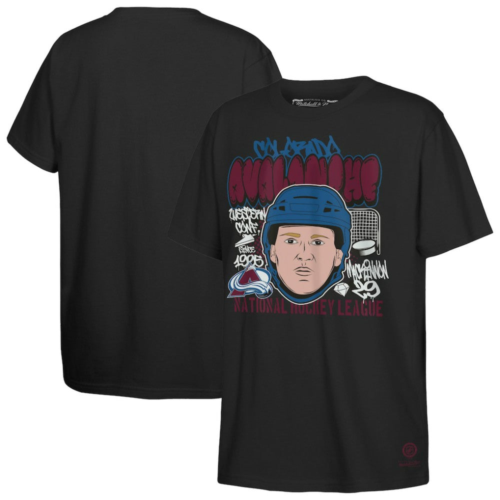 Nathan MacKinnon Colorado Avalanche Mitchell & Ness Youth Caricature T-Shirt Sale
