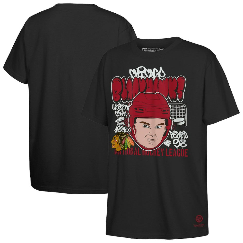 Connor Bedard Chicago Blackhawks Mitchell & Ness Youth Caricature T-Shirt On Sale