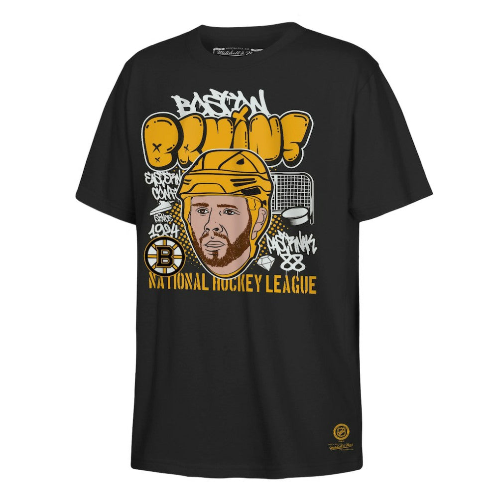 David Pastrnak Boston Bruins Mitchell & Ness Youth Caricature T-Shirt Outlet