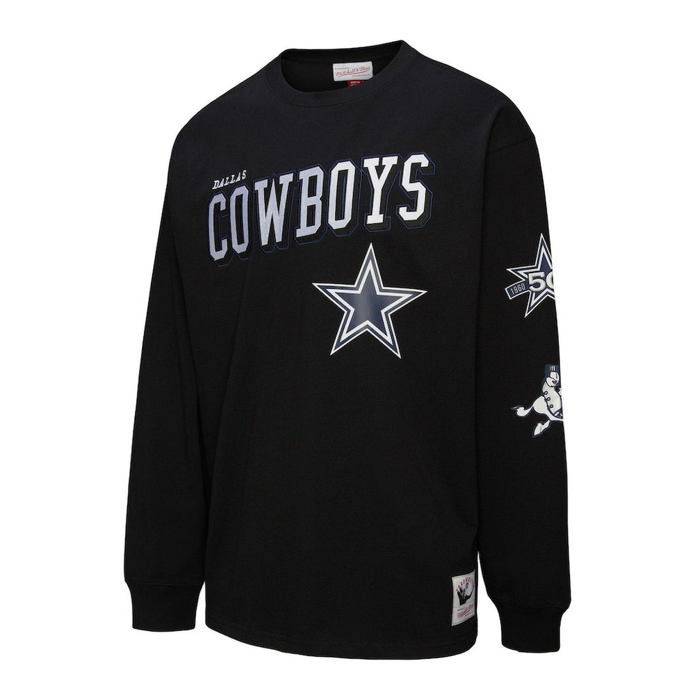 Dallas Cowboys Mitchell & Ness Training Camp Vintage Logos Long Sleeve T-Shirt