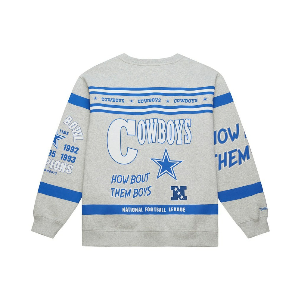 Dallas Cowboys Mitchell & Ness All Over Print Retro Fleece Sweatshirt