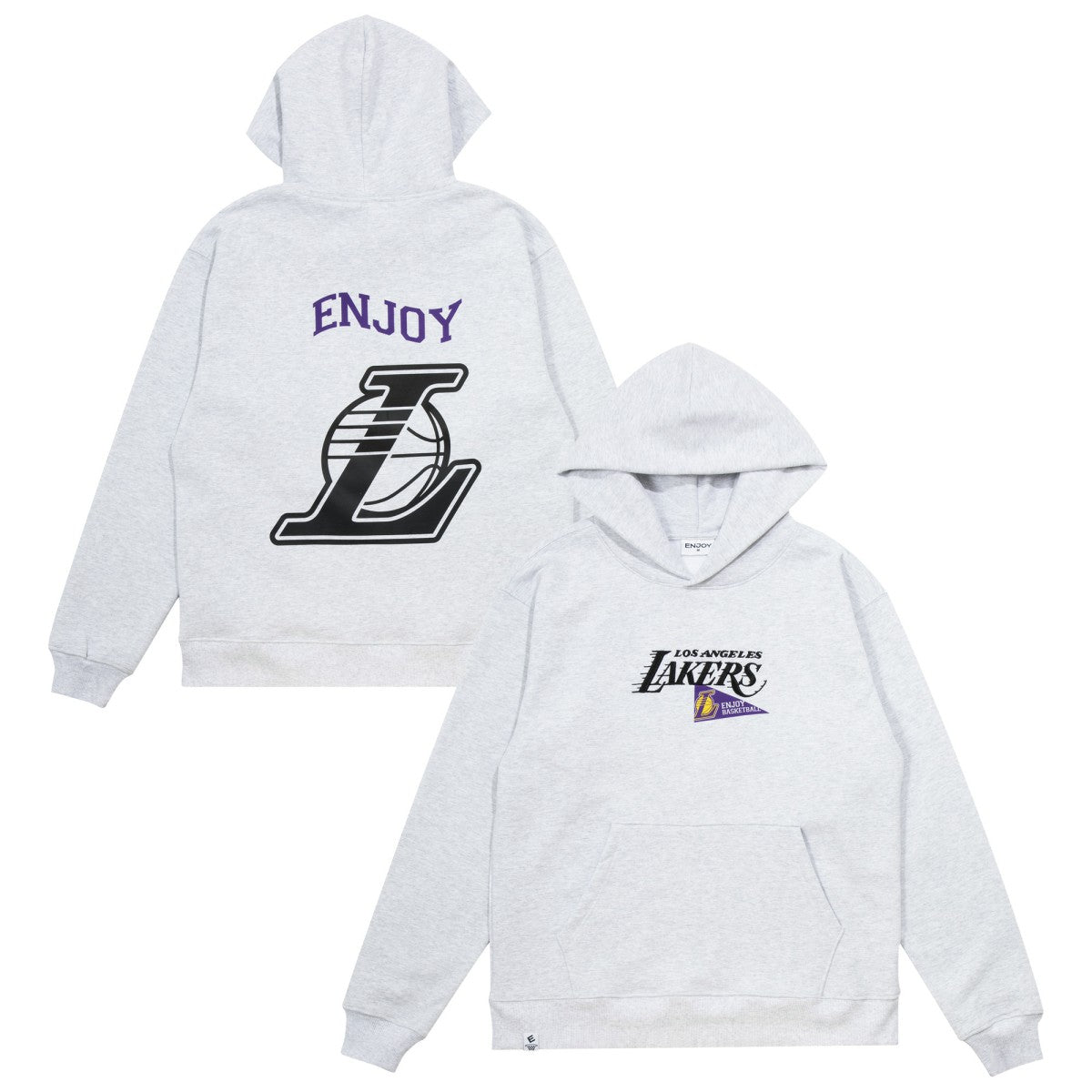 Enjoy Basketball x Los Angeles Lakers Unisex Hoop Enthusiast Capsule Collection Pullover Hoodie - Heather Gray shop Discount