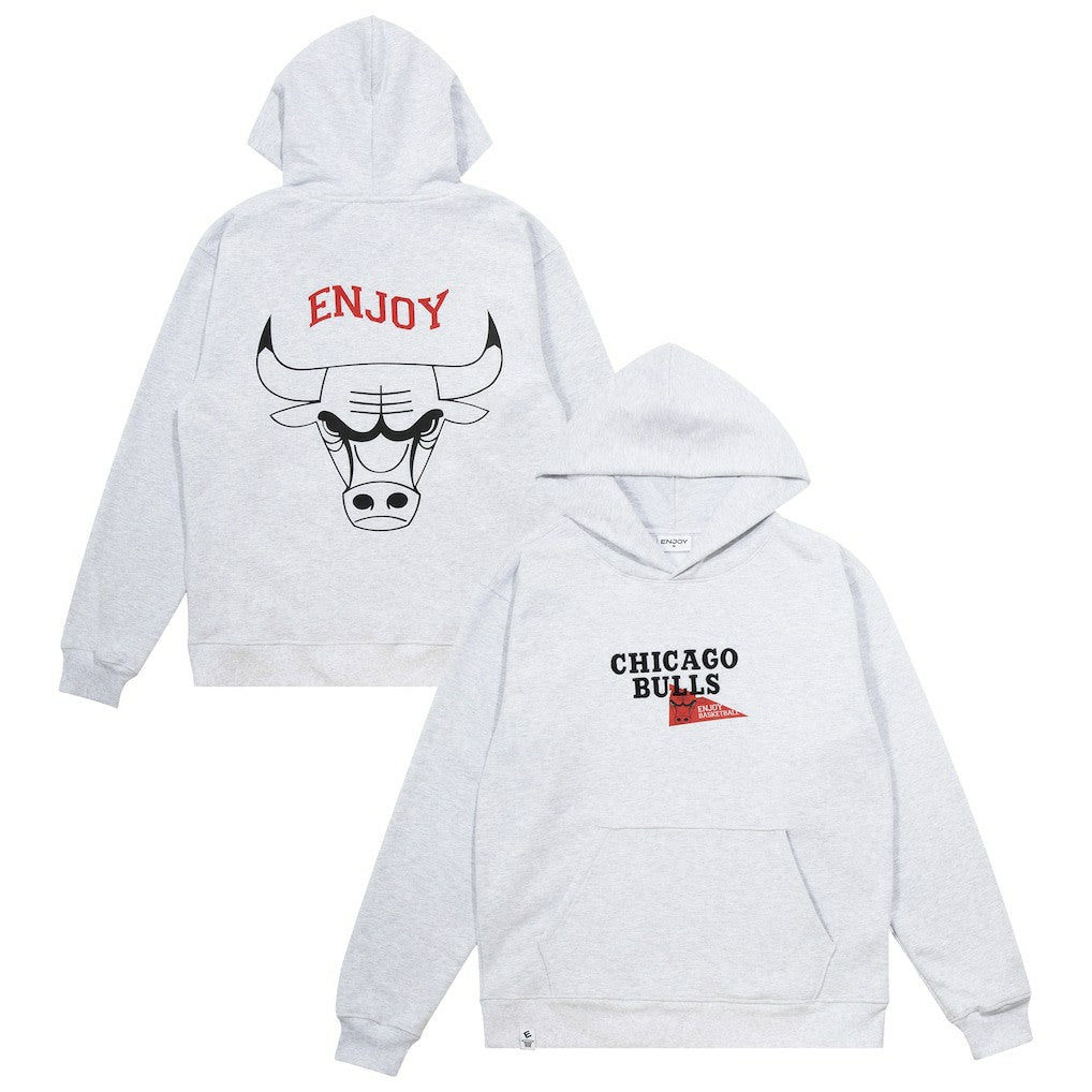 Enjoy Basketball x Chicago Bulls Unisex Hoop Enthusiast Capsule Collection Pullover Hoodie - Heather Gray on sale On Sale