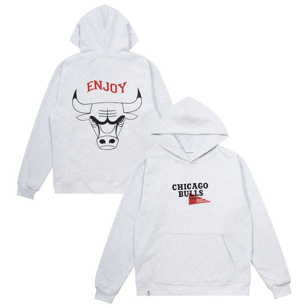 Enjoy Basketball x Chicago Bulls Unisex Hoop Enthusiast Capsule Collection Pullover Hoodie - Heather Gray on sale On Sale