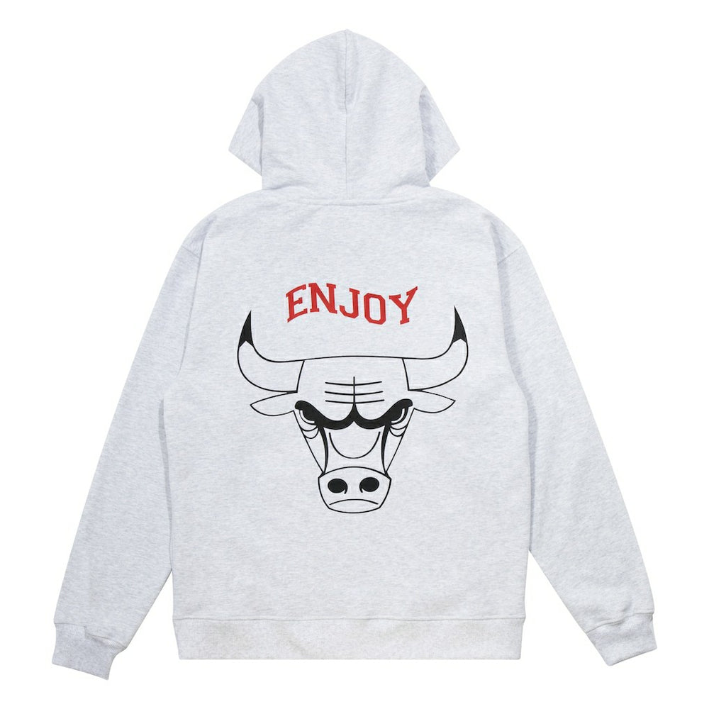 Enjoy Basketball x Chicago Bulls Unisex Hoop Enthusiast Capsule Collection Pullover Hoodie - Heather Gray on sale On Sale