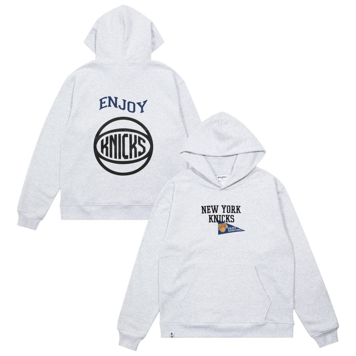 Enjoy Basketball x New York Knicks Unisex Hoop Enthusiast Capsule Collection Pullover Hoodie - Heather Gray outlet On Sale