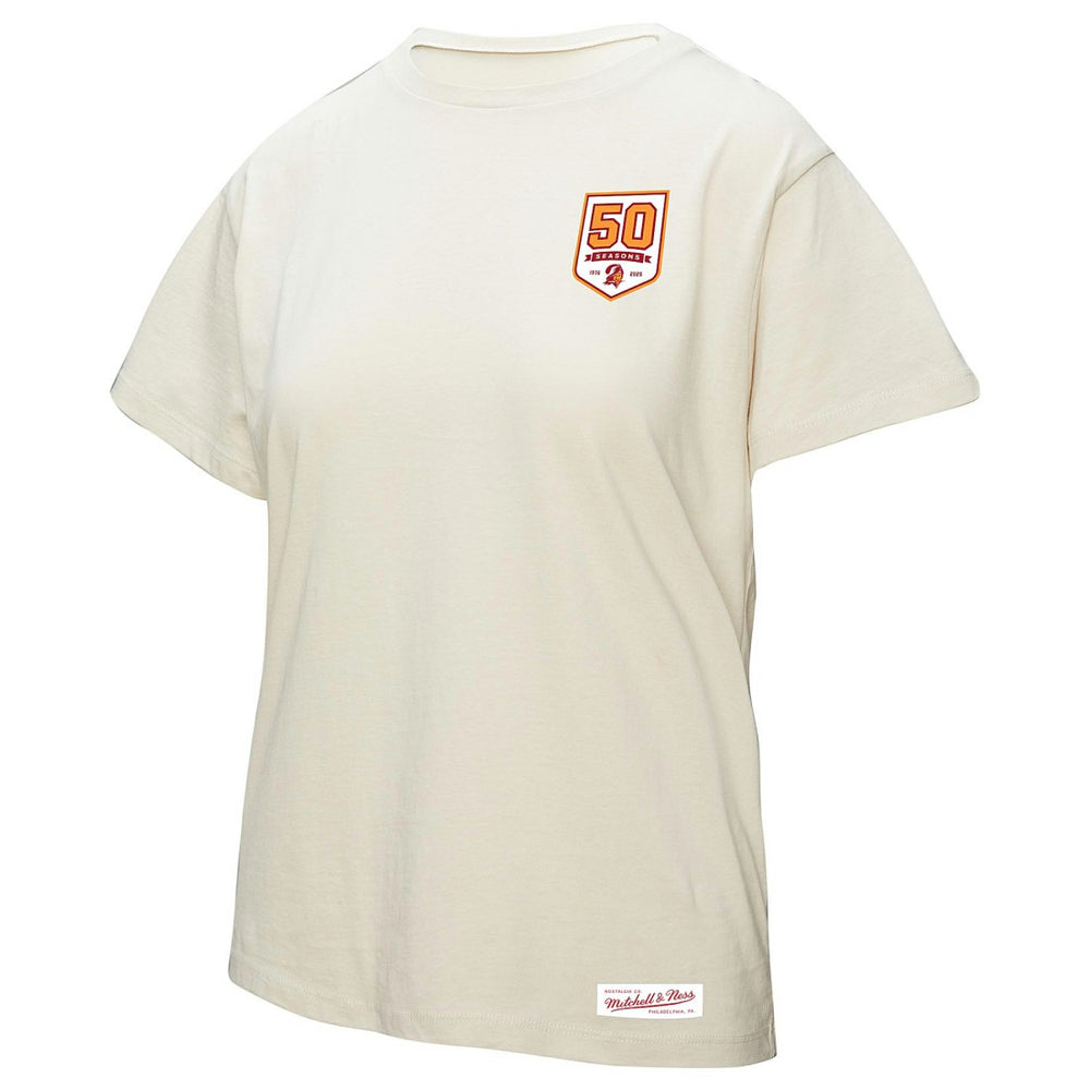 Tampa Bay Buccaneers Mitchell & Ness Women's 50th Season Pirate Oversized Boyfriend T-Shirt