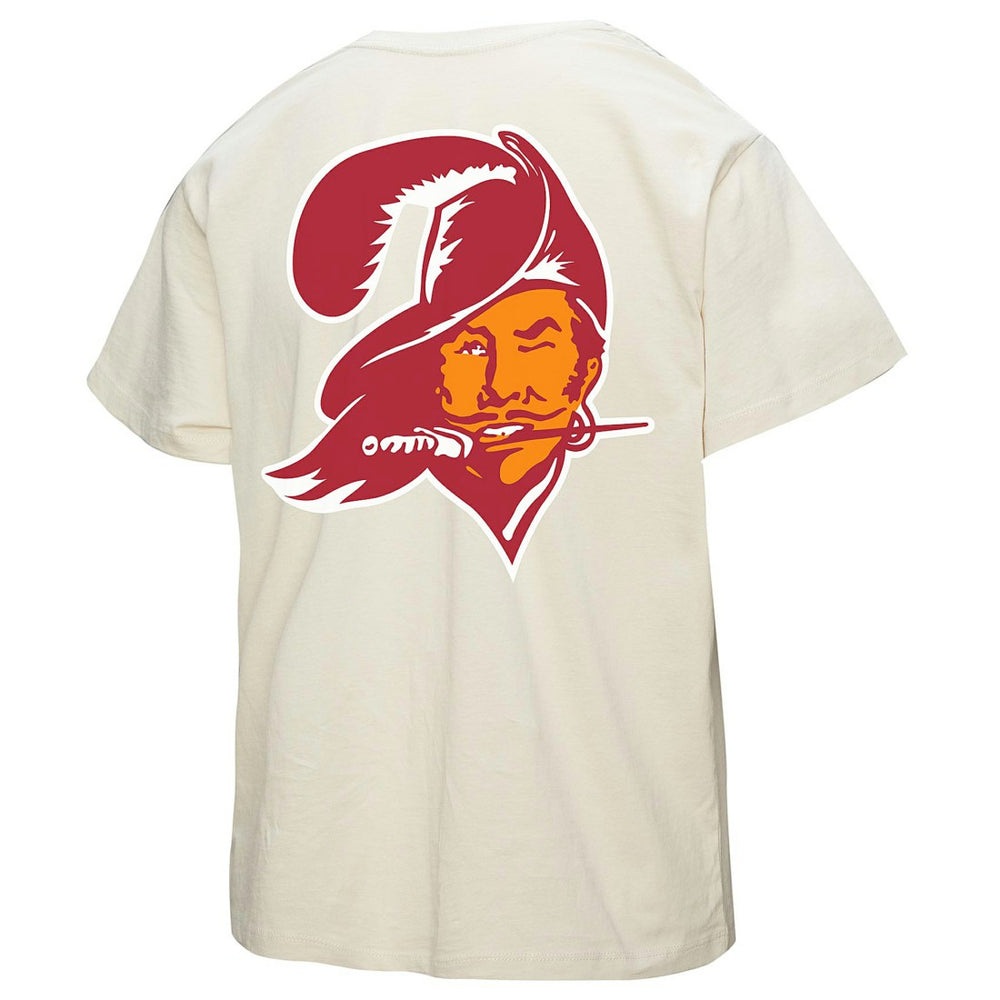 Tampa Bay Buccaneers Mitchell & Ness Women's 50th Season Pirate Oversized Boyfriend T-Shirt