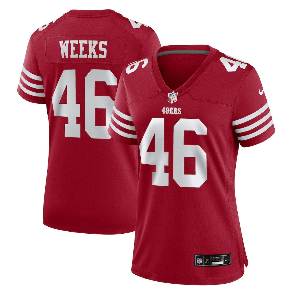 San Francisco 49ers Nike Jon Weeks  Women's Team Game Jersey