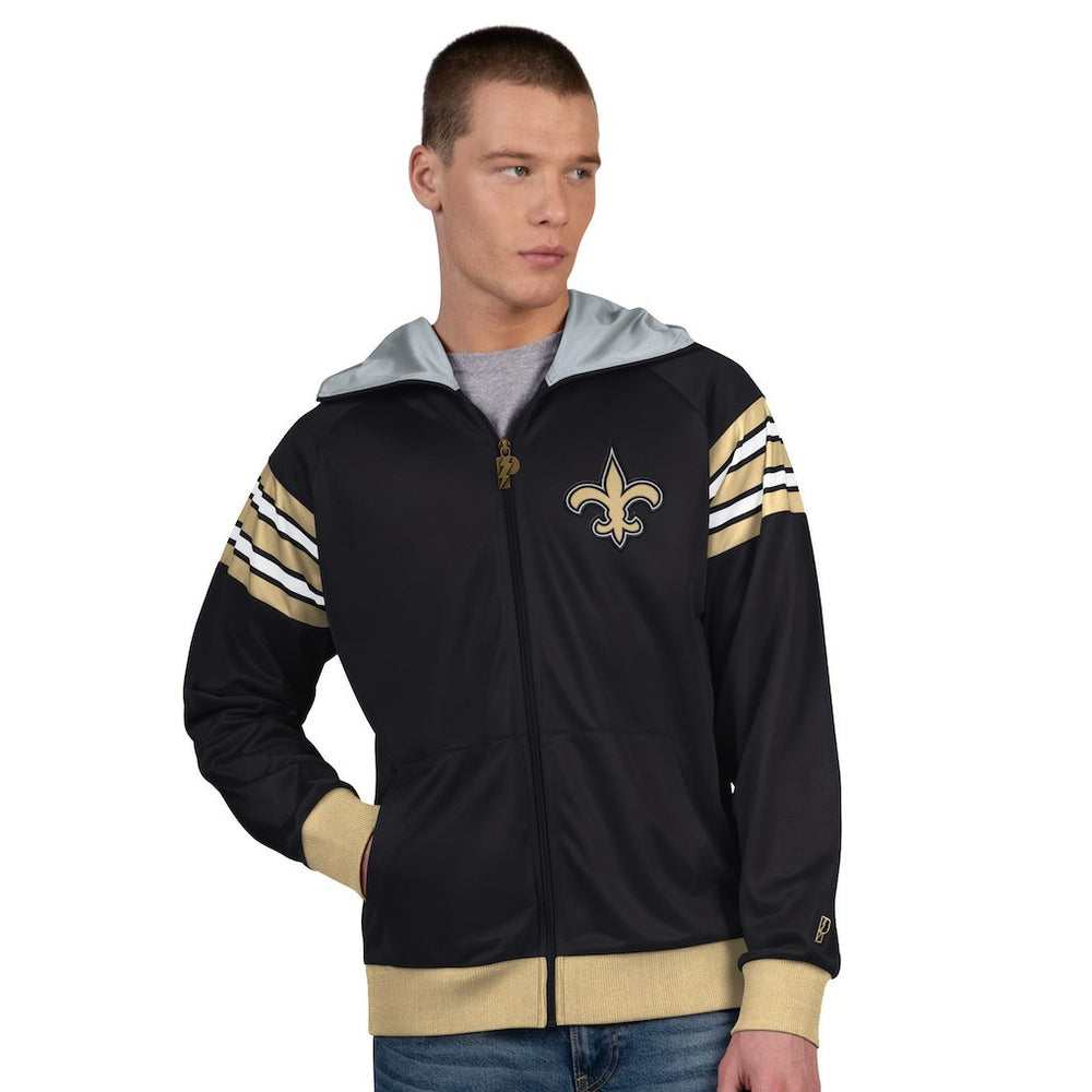 New Orleans Saints  Pro Player Helmet Full-Zip Hooded Track Jacket